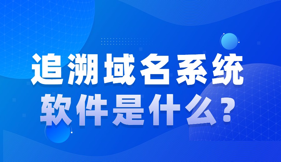 追溯域名系统软件是什么?