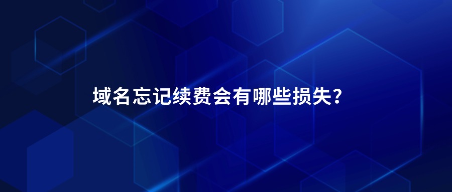 域名忘记续费会有哪些损失？