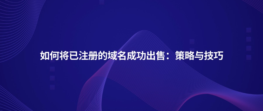如何将已注册的域名成功出售：策略与技巧