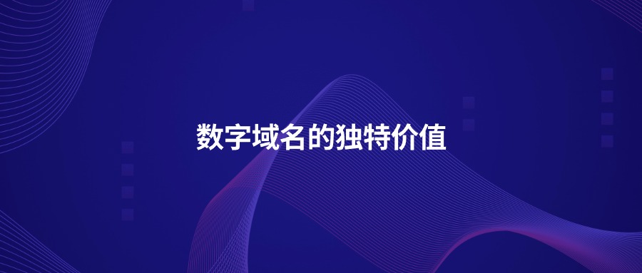 数字域名的独特价值