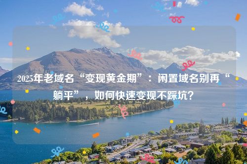 2025年老域名“变现黄金期”：闲置域名别再“躺平”，如何快速变现不踩坑？